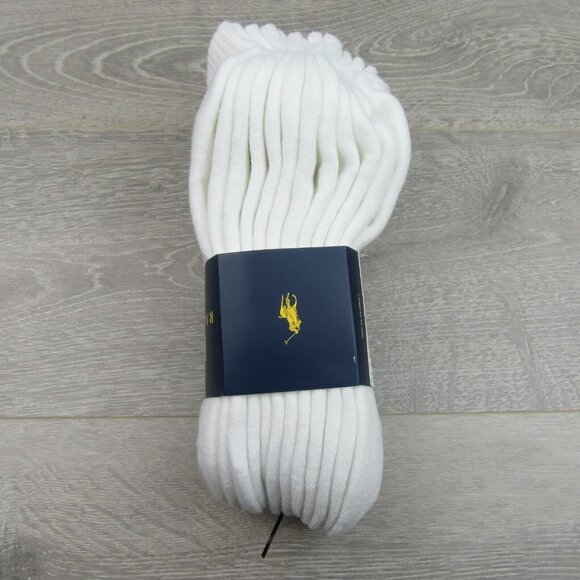 Polo Ralph Lauren Classic Sport Low Cut Socks Men's Size 6-13 White (6-Pack) NEW - Picture 7 of 10